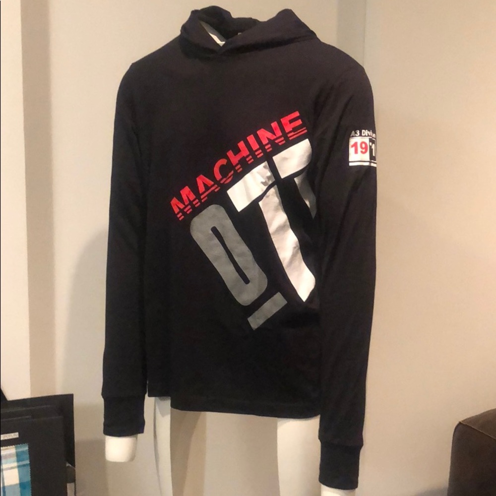 Machine long sleeve hoodie fashion tee shirt